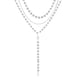 thumbnail image 5 of Sonducket Collar Cadenas Brillo Exquisito Ajustable Borlas largas Accesorios diario Gargantillas Collares en capas para mujeres Plata 3 capas 2Conjunto, 5 of 6