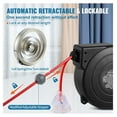 thumbnail image 4 of Retractable Extension Cord Reel 50 FT, Heavy Duty 14AWG/3C SJTOW Power Cord w/ Lighted Outlet, 13 Amp Breaker, 180° Swivel for Wall/Ceiling Mount, 4 of 6