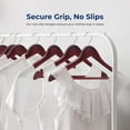 thumbnail image 4 of Ganchos de Madera Premium Serenelife, Ahorradores de Espacio, Resistentes, con Gancho Metálico Giratorio de 360°, para Abrigos, Pantalones y Vestidos, Cereza, Pack 10, 4 of 7