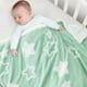 thumbnail image 1 of Manta de bebé TCOYIWL reversible con forma de estrella Jacquard 84 x 109 cm, color verde, 1 of 8