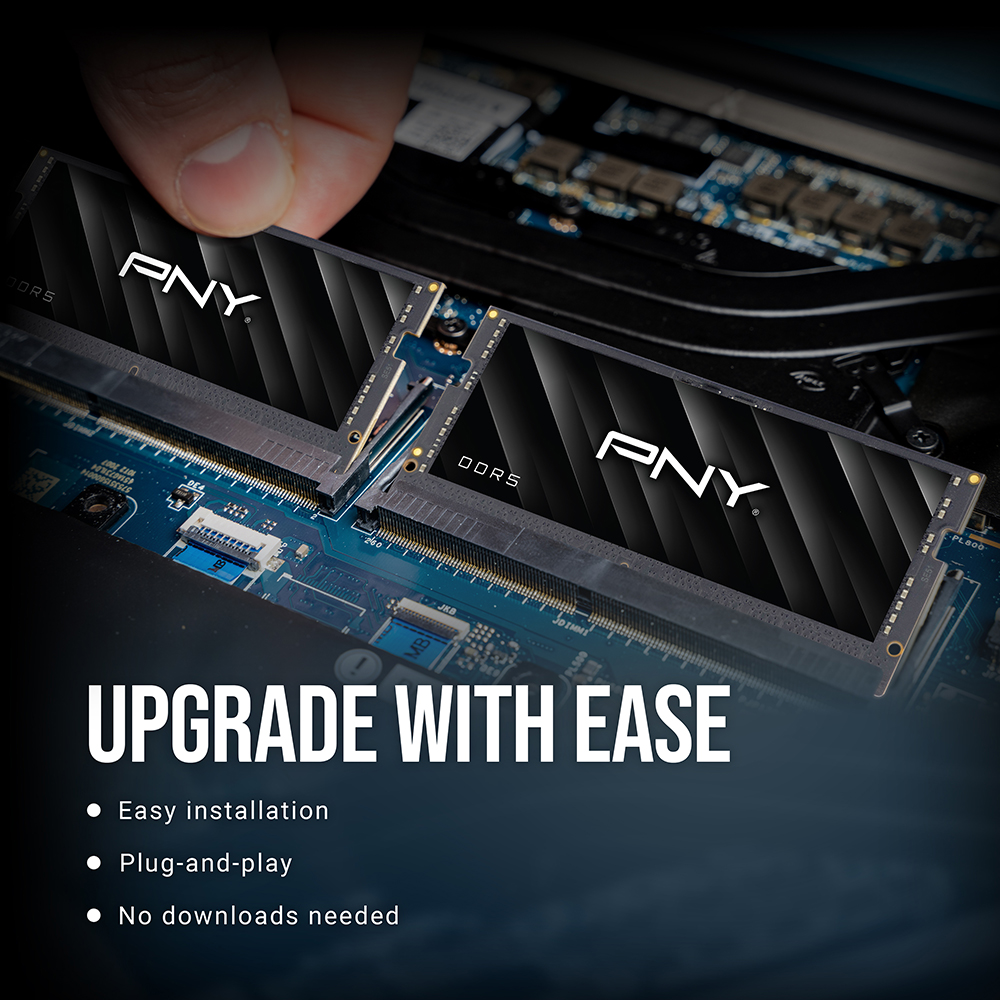 PNY Performance 32GB (2x16GB) DDR5 5600MHz (5200MHz/4800MHz) CL46 Laptop Memory Kit MN32GK2D55600-TB