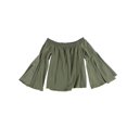 thumbnail image 2 of bar III Blouse en Tricot à Manches Cloche pour Femmes, Vert, Grand, 2 of 2