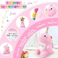 thumbnail image 3 of Animal de peluche con buen comienzo, dinosaurio rosa de feliz cumpleaños, 3 of 7