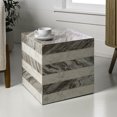 thumbnail image 3 of JONATHAN Y Felix 15.5" Contemporary Natural Marble Handmade Cube End Table, Beige/White/Gray, MTB1101C, 3 of 7
