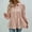 Pink relaxed fit long sleeve peplum blouse a1, variant on Relaxed Fit Long Sleeve Peplum Blouse for Women, Smocked Button Down Collared Top, Cozy Casual Basic for Fall Winter Office Daily Wear, Black L