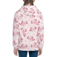 thumbnail image 4 of Hoodies for Teen Girls Boys - axolotl salamander funny pink Warm Boys' Fashion Zip Up Hoodies & Sweatshirts, Boys Girls Kids Clothes Size 7-8 Youth Pullover with Kangaroo Pocket, 4 of 5