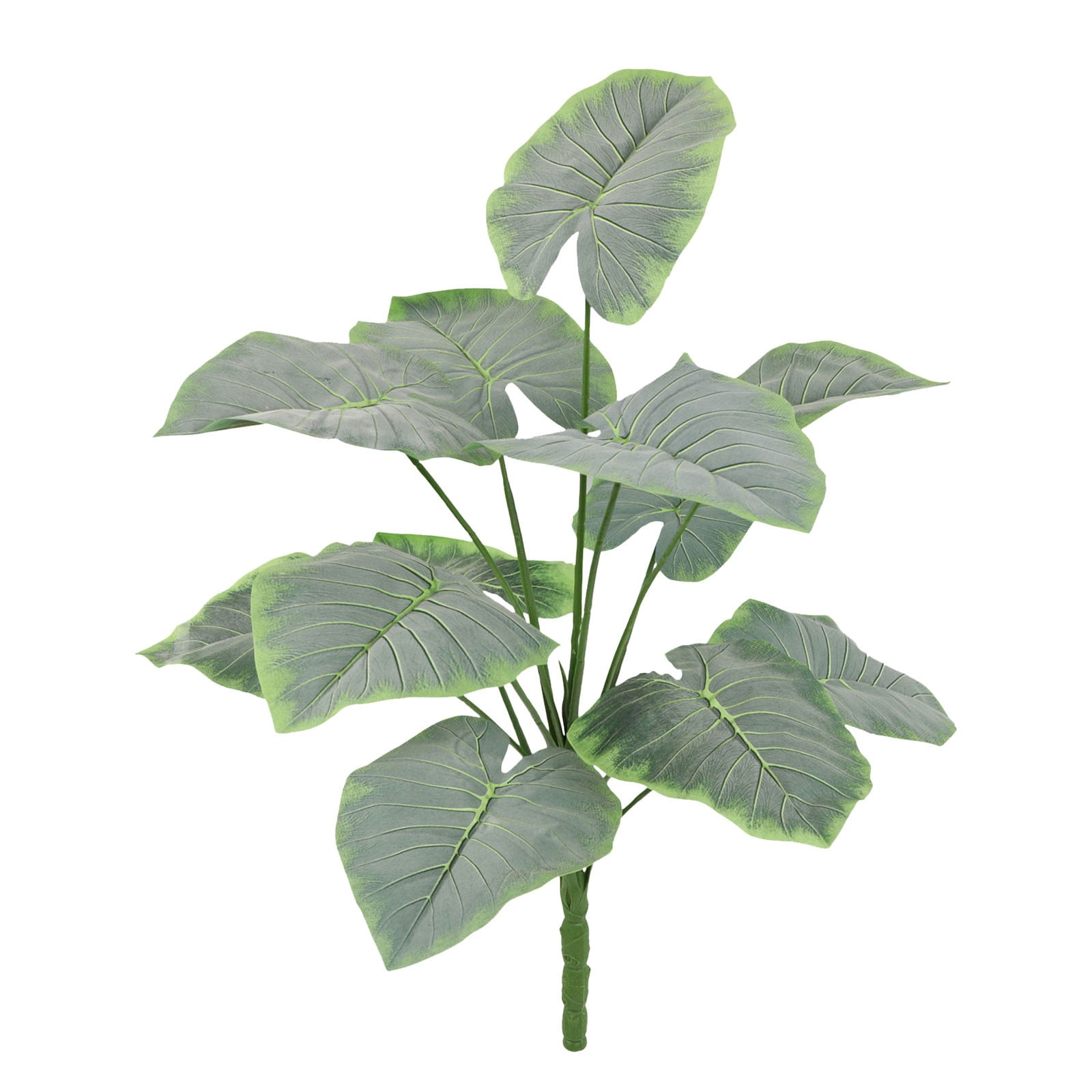 Artificial Ear Plant Fuzzy Fabric Faux Tropical Houseplant Realistic No Maintenance for Indoor Living Room Outdoor Patio Home Decor Artificial Floor Plants 26.77 Inch 1Pcs