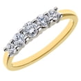 thumbnail image 2 of 18ct Gold Jewelco London Diamond 5 Stone Eternity Ring 3mm 0.50CT H/SI, 2 of 7