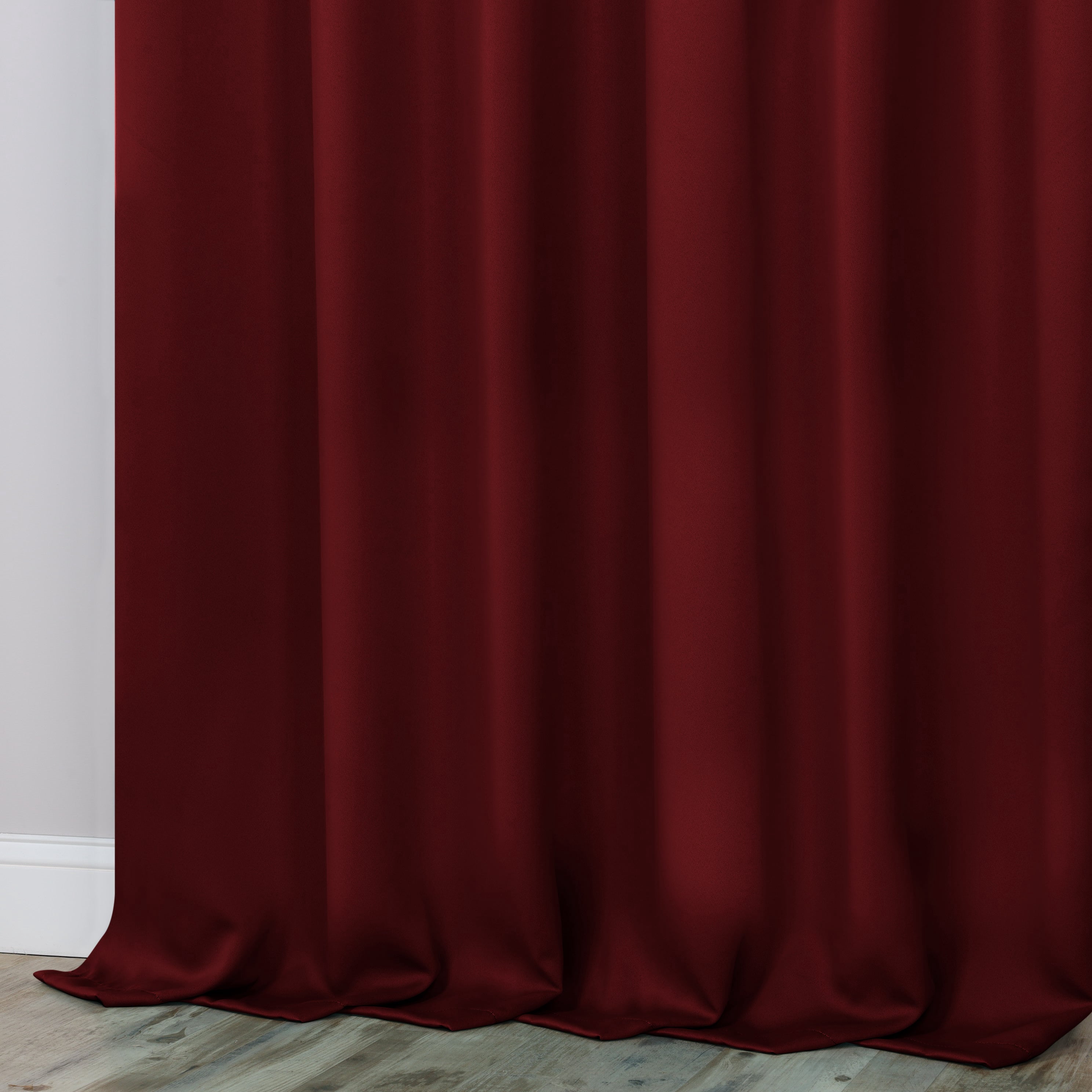 Superior Blackout Solid Light Filtering Grommet Curtain Panel Set, 46" x 84", Smoked Ash