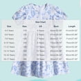 thumbnail image 3 of Amidoa Girls Summer Dresses Puff Sleeve Short Sleeve A-Line Dresses Casual Kids Print Cotton Sundress Blue Size 16, 3 of 6