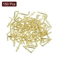 thumbnail image 3 of Uxcell 150 Pack L Shape Hooks, 1/2 Inch Right Angle Screw Hooks for Hanging, Gold, 3 of 7