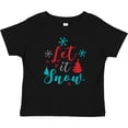 thumbnail image 3 of Inktastic Let It Snow, Snowflakes, Christmas - Red Blue Gray Boys or Girls Baby T-Shirt, 3 of 5