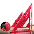thumbnail image 2 of Triangle Ruler with Positioning Pin, Woodworking Multi Angle Ruler , High- Right Angle Scribe Marking Ruler 12inch Red, 2 of 8