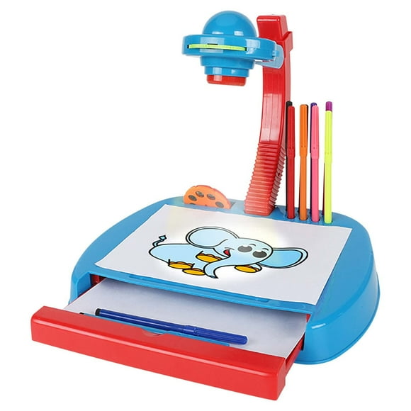 WLOELOEW Bleu Projecteur pour Enfants Bureau de Projection de Dessin Planche d'Écriture Planche à Dessin Jouet 5 ml