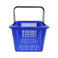 thumbnail image 6 of SSWBasics Blue Plastic Shopping Basket with Handles - Essential Shopping Baskets for Retail Store Use  Durable and Convenient Shopping Baskets for Customers, 6 of 7