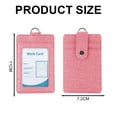 thumbnail image 2 of 2pcs Leather Vertical Badge Holder ID Card Holder Case with ID Window for School Office, 2 of 5