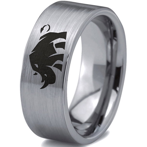 Zealot Jewelry Tungsten Bulky Rhino Rhinoceros Band Ring 8mm Men