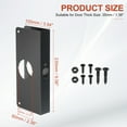 thumbnail image 2 of Uxcell Door Reinforcement Plate for Door Repair and Reinforcement 1 Set for 1-3/8" Thick Door 9" Size Black, 2 of 6