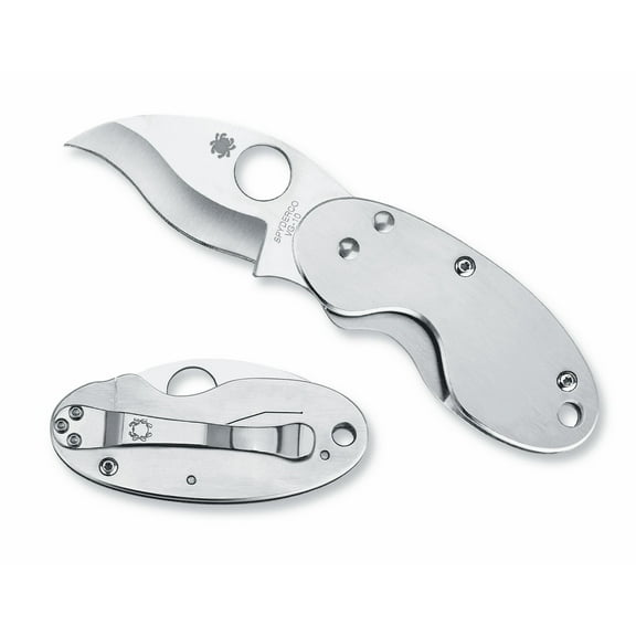 Spyderco Cricket Stainless Steel Folding Pocket Knife - Plain Edge - C29P