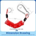 thumbnail image 2 of shiyou-Glarks 6FT Breakaway Trailer Cable Trailer Brake Cable Stainless Steel Spring Towing Coiled Wire Safety Cables Strap Ground Clip for RV Towing Trailer Emergency, 2 of 4
