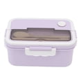 thumbnail image 2 of Bento Lunch Box, Portable Lunch Containers Heat  Plastic 3 Compartments With Chopsticks Spoon Kit Lid For Working People Students Adults, 2 of 8