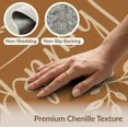 thumbnail image 6 of ODIKA 2'x3' Washable Throw Rug Non-Slip, Low Profile, Flatwoven, Easy Care Warm Brown Thankful Leaf Design Elegant with Delicate Foliage Motif for Hallway, Study Room, 6 of 7