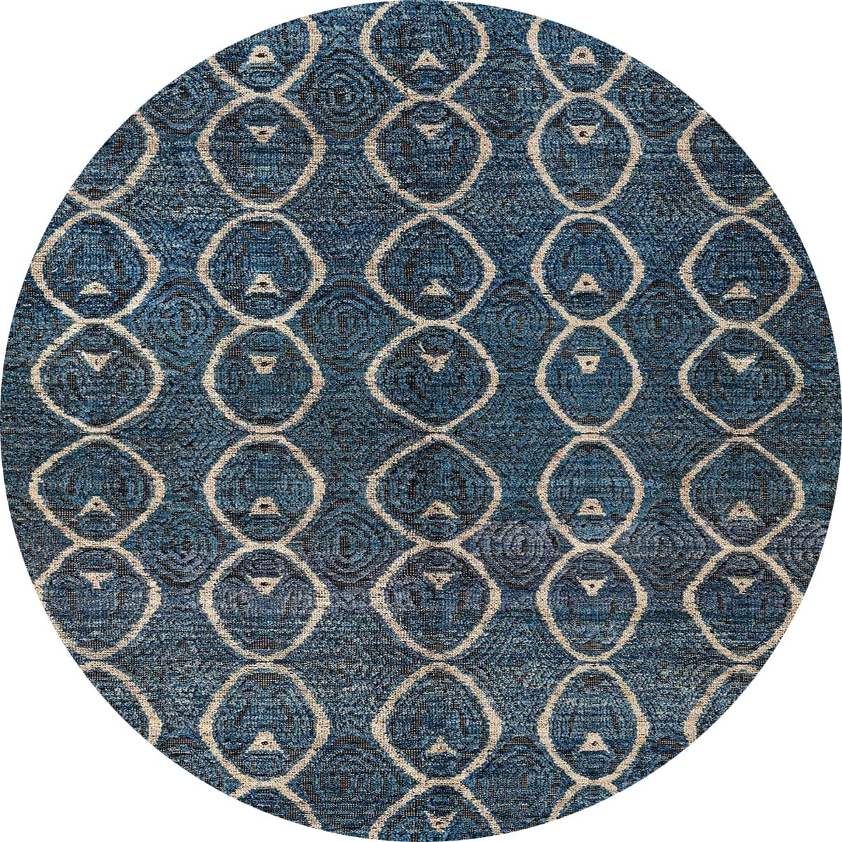 Ahgly Company Machine Washable Indoor Round Abstract Light Slate Gray ...
