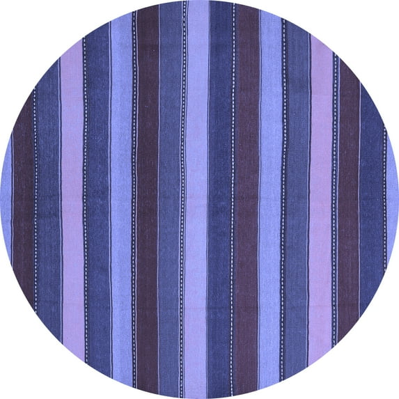 Ahgly Company Indoor Round Southwestern Blue Country Area Rugs, 5' Round