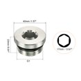 thumbnail image 2 of Uxcell G1 Internal Hex Head Pipe Fitting Plug, Male Thread 45# Steel Socket Plug with Sealing Ring, 2 of 5