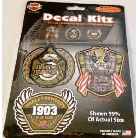 Harley-Davidson Assorted 3pc Decal Set
