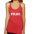 thumbnail image 1 of Wild Bobby Pray. Inspirational/Christian Women Tri-Blend Racerback Tank Top, Vintage Red, Medium, 1 of 5