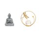 thumbnail image 1 of Escultura En Miniatura De Metal De Buda Con Esfera De Cristal Sun Wukong De La Iluminación Para La Decoración Tranquila Del Santuario Del Hogar, 1 of 8