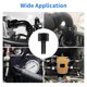 thumbnail image 4 of 6AN Straight Swivel Hose Fitting, Anodized Aluminum, 6AN Female to 3/8' Barb Fitting, Straight Swivel for Oil, Fuel, Liquid, Black, 4 of 4