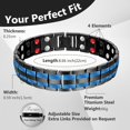 thumbnail image 2 of Mens Magnetic Bracelet Titanium Steel Magnetic Bracelet with Double Row 4 Elements Magnets,Father's Day Gifts, 2 of 8