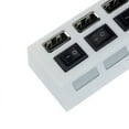 USB 2.0 4 Port Power On/Off Switch LED Hub for PC Laptop Notebook WH ...