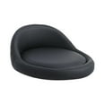 thumbnail image 2 of Taburete, silla redonda para cocina, asiento fácil de limpiar, respaldo bajo, taburete de cuero PU, accesorio Negro, 2 of 9
