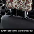 thumbnail image 4 of Kdxio Dark Enchanted Flowers And Birds Pattern Print 2 Piece Car Head Rest Covers Set Auto Front/Rear Seats Headrest Cover Universal Fit Most Cars,Sedan, SUV, 4 of 9