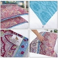 thumbnail image 7 of PiccoCasa 3Pcs Bohemian Cal King Comforter and Sham Set, Red, 7 of 7
