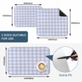 thumbnail image 5 of Light Purple Checks Dish Drying Mats for Kitchen Counter, Gingham Plaid Abstract Modern Minimalist Absorbent Coffee Bar Mat with Non-slip Rubber Backed Quick Drying Dish Rack Pad 16"x24", 5 of 9