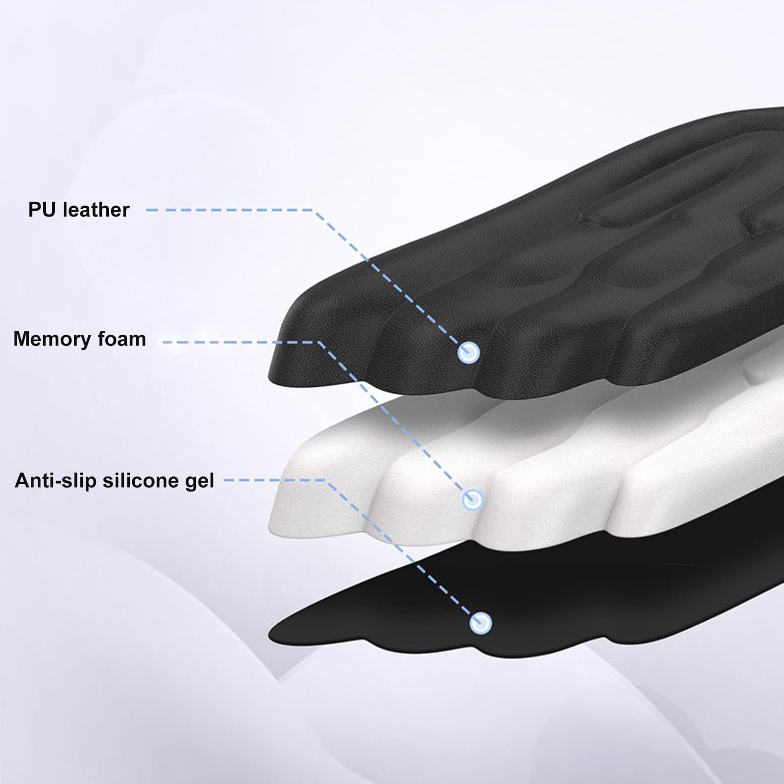 Soft Silicone Ergonomic Keyboards Wrist Rest With Wing Pattern Pad NonSlip Desk Mat For Computer Users
