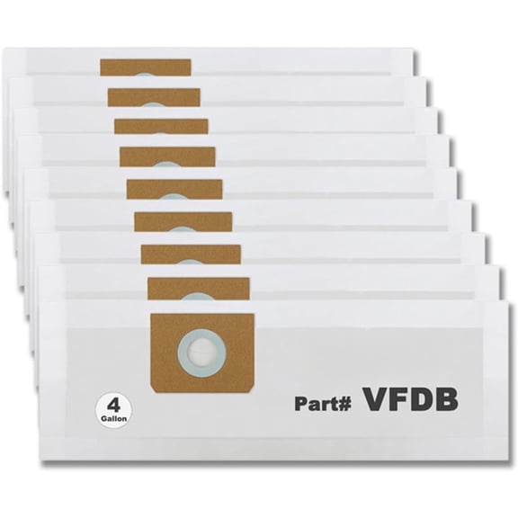 4 Gallon Dust Bag, 9 Pack, VFDB,Compatible With Vacmaster 4 Gallon Wet/Dry Vacuum Cleaners