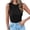 Black, variant on Womens Tank Tops Sleeveless Scoop Neck Ladies Ribbed Thick Strap Racerback Tight Slim Fitted Sporty Workout Tank Tops