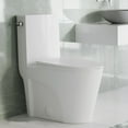 thumbnail image 5 of St. Tropez One-Piece 14" Rough-in 1.28 GPF Left Flush Elongated Toilet in Glossy White, 5 of 10