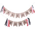 thumbnail image 5 of GAXIRE Banderín Colgante De Lino Multicolor Welcome Home Con Letras Para En Interiores Y Exteriores, 5 of 5