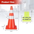 thumbnail image 3 of Costway 6 Pack Traffic Safety Cones 28" Parking Cones with Reflective Collars Safety Vest, 3 of 10
