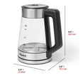 thumbnail image 2 of Starfrit Glass Kettle 1.7L Variable Temperature, 5 Preset Settings, Borosilicate Glass, Electric Kettle for Tea, Precise Brewing, Auto Shut-Off, Fast Boil, Easy Clean, BPA Free, 2 of 15