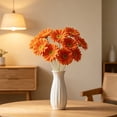 thumbnail image 5 of Orange Artificial Daisy, Real Touch Gerbera Flower with Bendable Stalks, Bright Floral Arrangement, Stylish Decor for Home Wedding Birthday Party Vase Display, 15.16*3.35in, 5 of 6