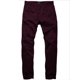 thumbnail image 3 of Pantalones casuales que combinan con la parte delantera plana y delgada para hombre, color rojo vino, 3 of 6