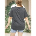 thumbnail image 5 of XCHQRTI Sunflower Shirts for Womens Plus Size Short Sleeves T-Shirt Graphic Oversized Flower Tops, 5 of 7