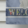 thumbnail image 4 of Caroline's Treasures BB5671CHF Bedlington Terrier Blue Welcome Flag Canvas House Size , Large, multicolor, 4 of 4